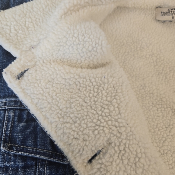 90's Great Northwest Denim Shearling Vest, 2X - Picture 7 of 11